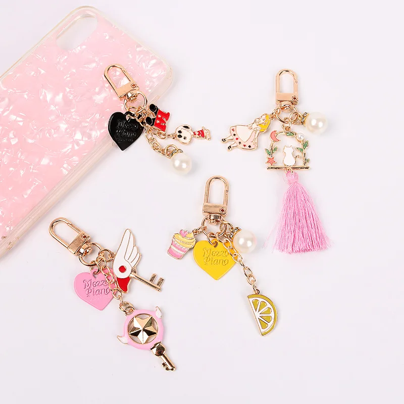 Japanese Sweet Lovely Sakura Card Girl Heart Pearl Tassels bag charm luxury keychain bunny keychain llaveros para mujer
Japanese Sweet Lovely Sakura Card Girl Heart Pearl Tassels bag charm luxury keychain bunny keychain llaveros para mujer