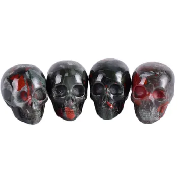 2.0inch Natural Quartz mineral stone blood stone skull artificial precision carving gems artware
2.0inch Natural Quartz mineral stone blood stone skull artificial precision carving gems artware