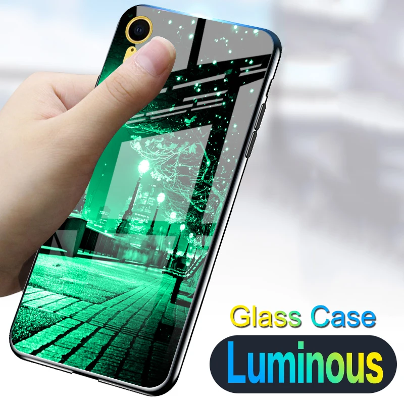 Starry night Shine luxury Case For iPhone 7 8 6s Plus X 10 Tempered glass Luminous silicone cover For iPhone 11 Pro X Xs Max XR
Starry night Shine luxury Case For iPhone 7 8 6s Plus X 10 Tempered glass Luminous silicone cover For iPhone 11 Pro X Xs Max XR