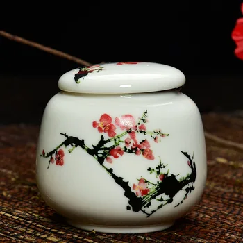 Plum Blossom Pattern Porcelain Tea Box Kitchen Spice Jar Food Container Sugar Bottles Traditional Style Mini Storage Boxes 
Plum Blossom Pattern Porcelain Tea Box Kitchen Spice Jar Food Container Sugar Bottles Traditional Style Mini Storage Boxes
