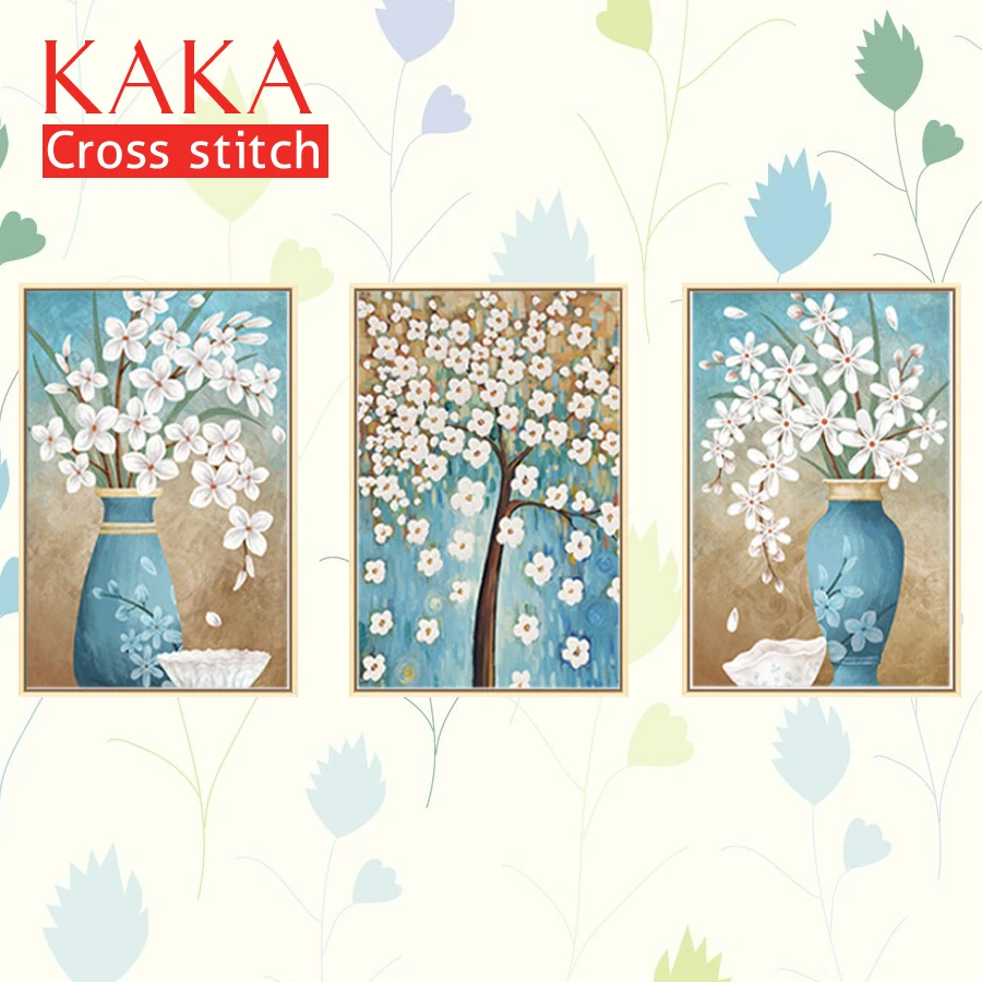 KAKA Cross stitch kits Embroidery needlework sets with printed pattern,11CT canvas,Home Decor for garden House,5D Flowers Vase
KAKA Cross stitch kits Embroidery needlework sets with printed pattern,11CT canvas,Home Decor for garden House,5D Flowers Vase