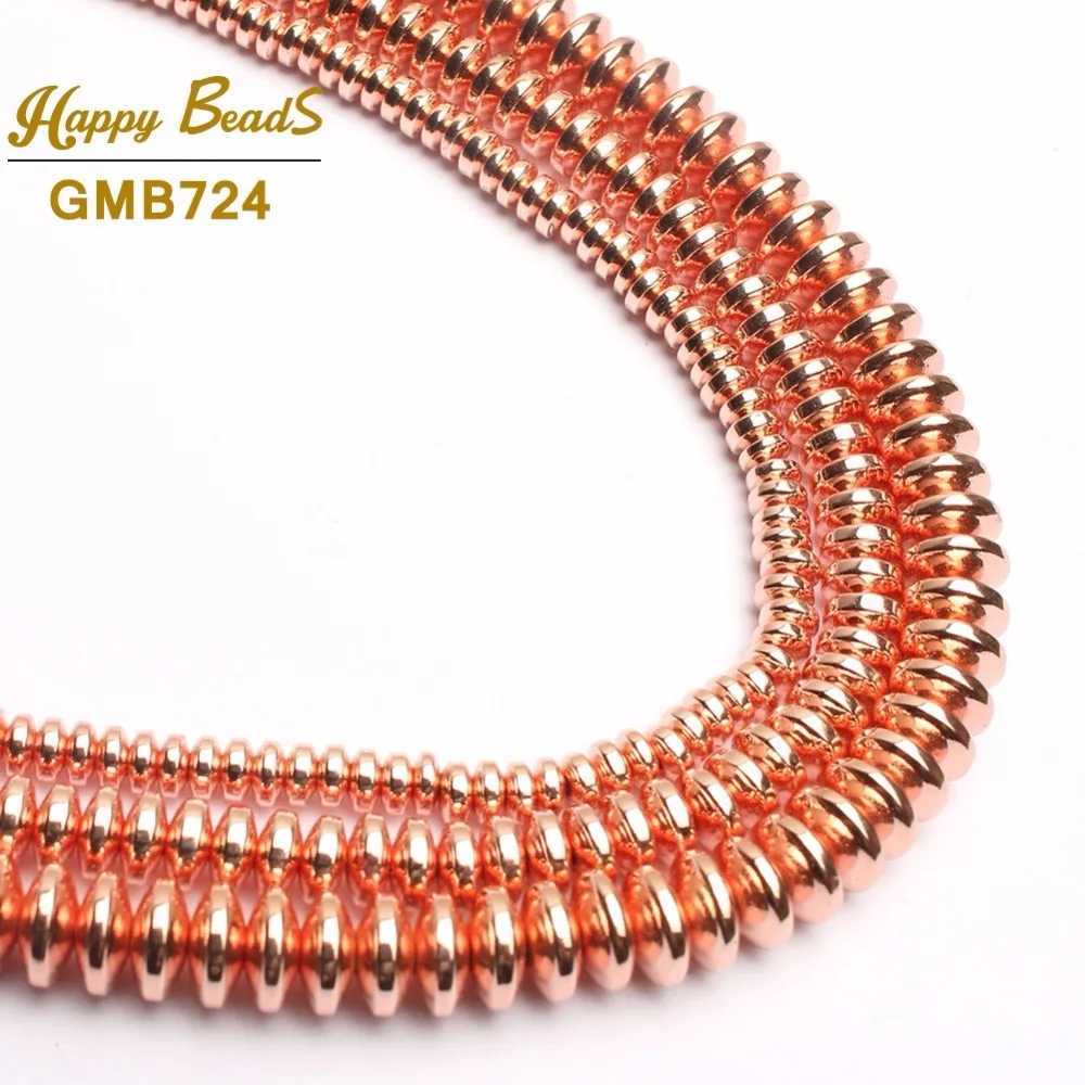 Rose Gold Rondell Hematite Beads For Jewelry Making Natural Stone beads Spacer Beads Diy Jewellery 4mm 6mm 8mm-(F01138)
Rose Gold Rondell Hematite Beads For Jewelry Making Natural Stone beads Spacer Beads Diy Jewellery 4mm 6mm 8mm-(F01138)
