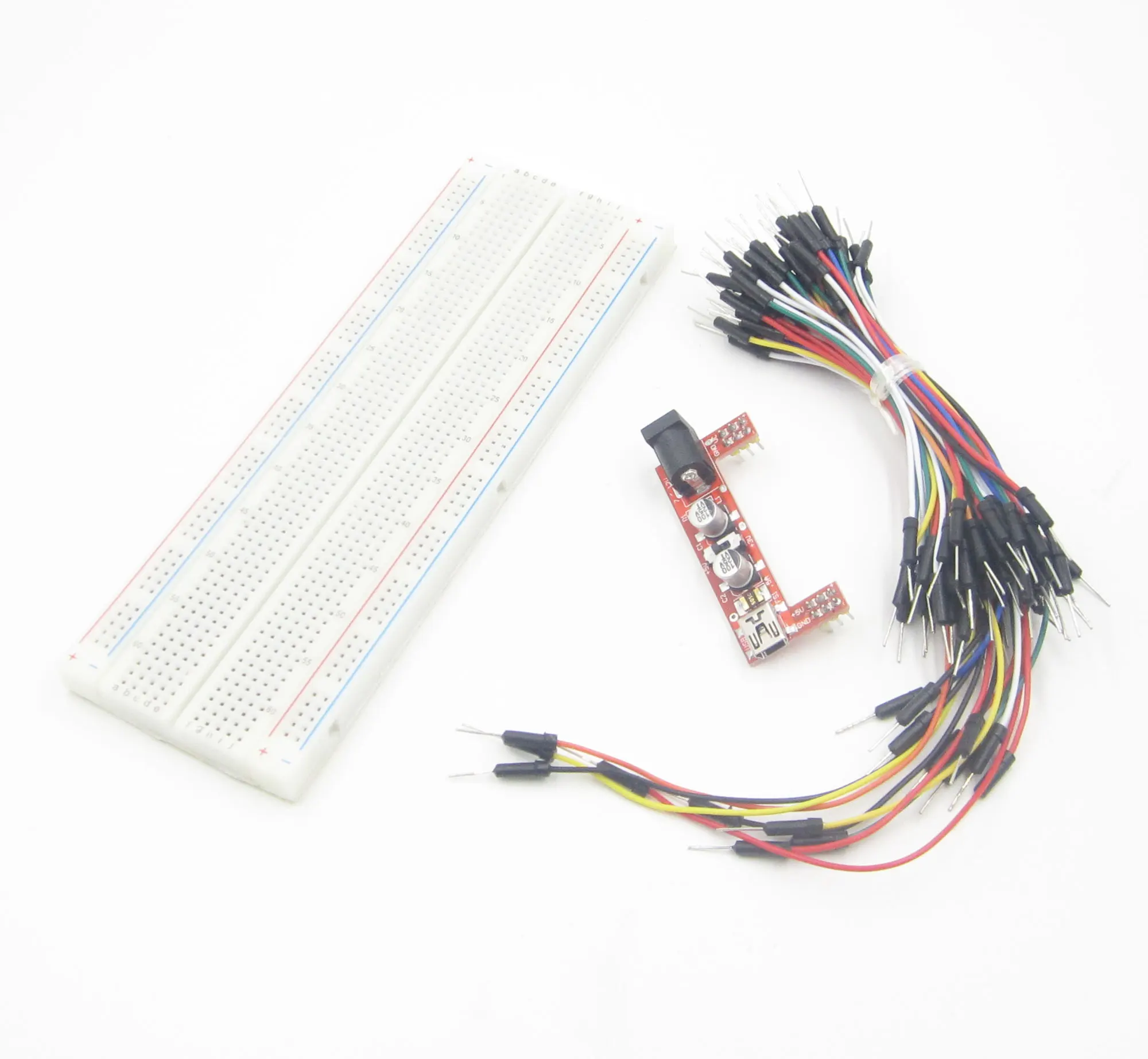 MB102 Power Supply Module 3.3V 5V+MB102 Breadboard Board 830 Point+ Jumper cable
MB102 Power Supply Module 3.3V 5V+MB102 Breadboard Board 830 Point+ Jumper cable
