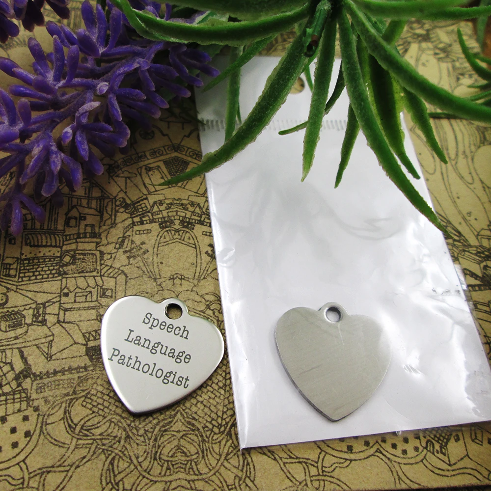 20pcs--"Speech Language Pathologist"stainless steel charms 5 styles for choosing DIY Charms for necklace bracelets
20pcs--"Speech Language Pathologist"stainless steel charms 5 styles for choosing DIY Charms for necklace bracelets