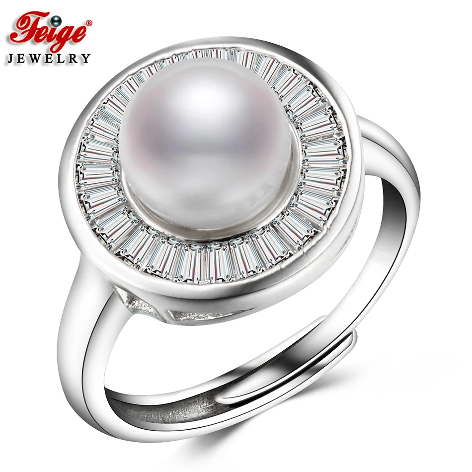 FEIGE Fashion Design Freshwater Pearl Rings for Women 8-9MM White Pearl Finger Rings Inlay Cubic Zirconia Fine Jewelry Gifts
FEIGE Fashion Design Freshwater Pearl Rings for Women 8-9MM White Pearl Finger Rings Inlay Cubic Zirconia Fine Jewelry Gifts