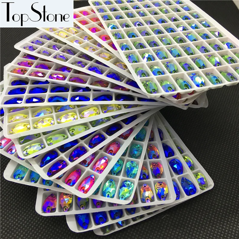 All Colored AB 7x12mm Teardrop Sew On Rhinestones Flatback 2 Holes Droplet Glass Sewing Crystal Jewelry Beads
All Colored AB 7x12mm Teardrop Sew On Rhinestones Flatback 2 Holes Droplet Glass Sewing Crystal Jewelry Beads