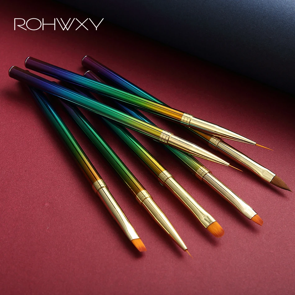 ROHWXY Nail Art Metal Gradient Wood Handle Liner Painting Brush Flower Lines Grid Stripe French Design Drawing Pen Manicure Tool
ROHWXY Nail Art Metal Gradient Wood Handle Liner Painting Brush Flower Lines Grid Stripe French Design Drawing Pen Manicure Tool
