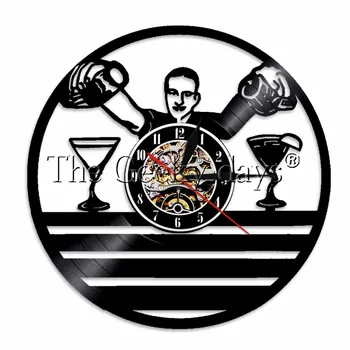 1Piece Barman Service Vintage Clock Wall Clock Made Of Vinyl Record Wine Bar Beertaster Clock Handmade Gift
1Piece Barman Service Vintage Clock Wall Clock Made Of Vinyl Record Wine Bar Beertaster Clock Handmade Gift