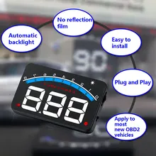 Car Head Up Display OBD2 3.5 Inch Projector Glass Vehicle Auto DigitalCar Driving Data Display Speed RPM Water Temperature HUD
Car Head Up Display OBD2 3.5 Inch Projector Glass Vehicle Auto DigitalCar Driving Data Display Speed RPM Water Temperature HUD
