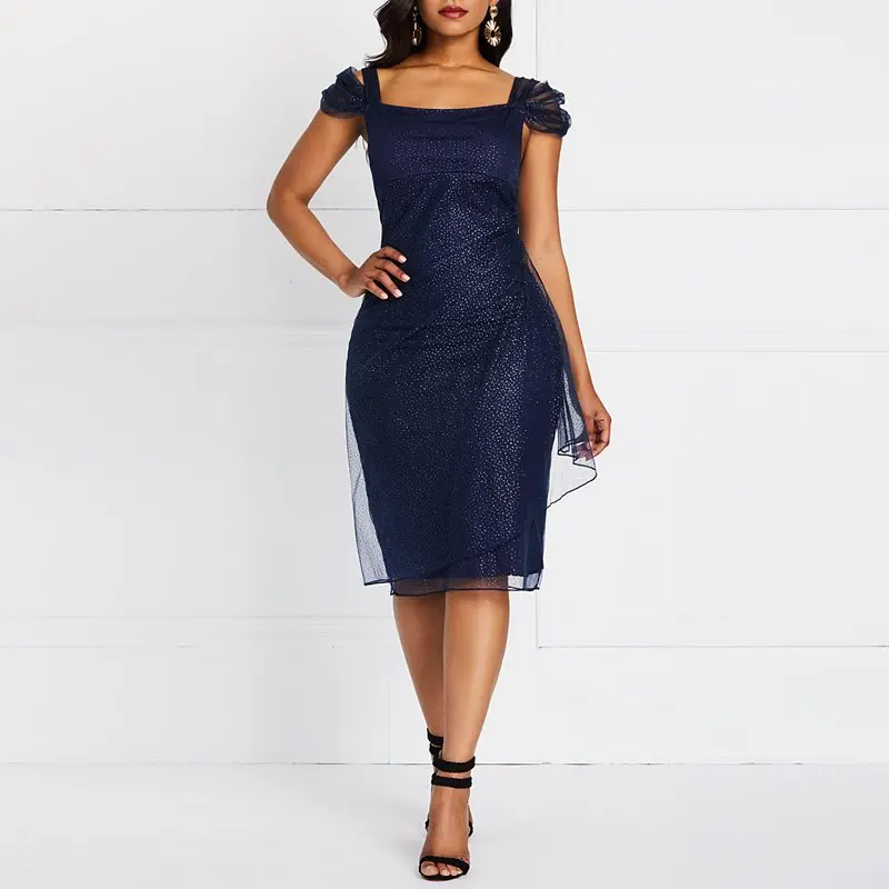 Party Sexy Dress Women Sequins Patchwork Mesh Blue Elegant Evening Slim Stylish Chiffon 2019 Summer Shiny Bodycon Dresses Female
Party Sexy Dress Women Sequins Patchwork Mesh Blue Elegant Evening Slim Stylish Chiffon 2019 Summer Shiny Bodycon Dresses Female