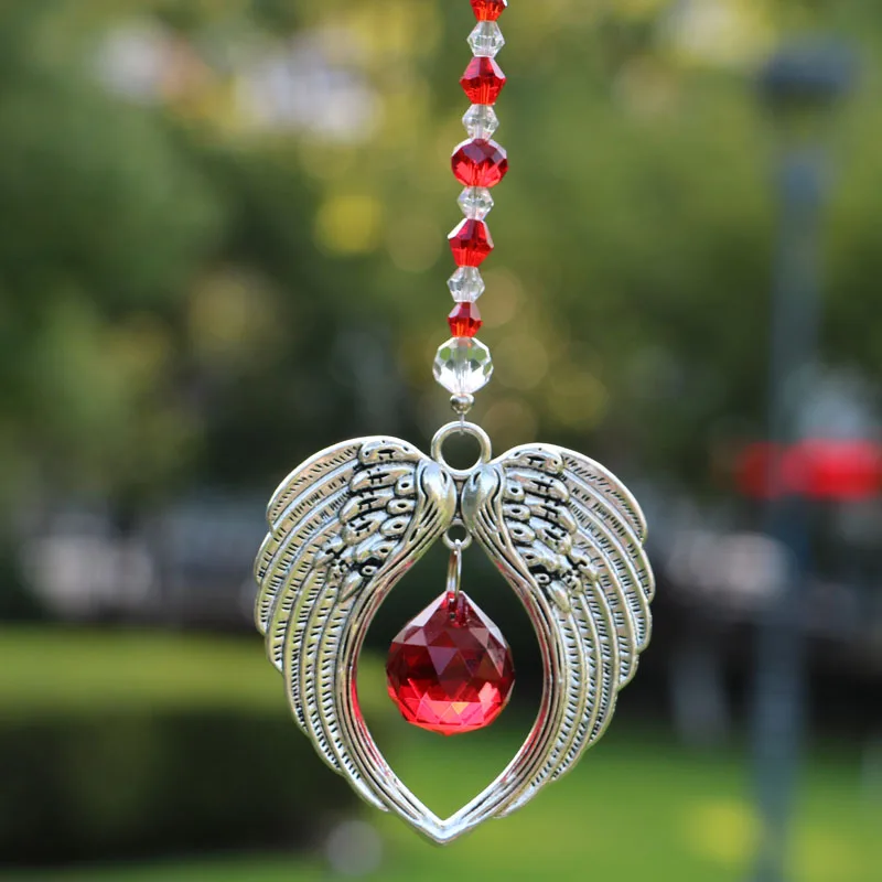 1PCS Rainbow Crystal Ball Suncatcher Prisms Pendant Hanging Angel Wing Pendant Handmade Ornament Wedding Decoration Feng Shui De
1PCS Rainbow Crystal Ball Suncatcher Prisms Pendant Hanging Angel Wing Pendant Handmade Ornament Wedding Decoration Feng Shui De
