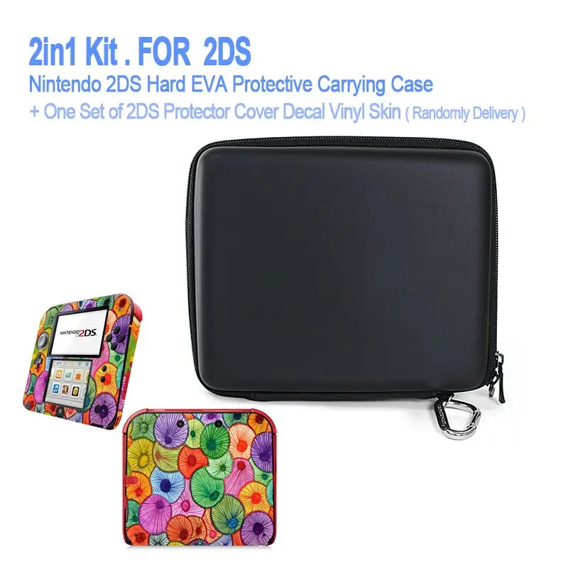 Game accessories, 2DS Protective Carrying Case + One Set of 2DS Protector Skin ( Randomly Delivery ), All for 2DS
Game accessories, 2DS Protective Carrying Case + One Set of 2DS Protector Skin ( Randomly Delivery ), All for 2DS