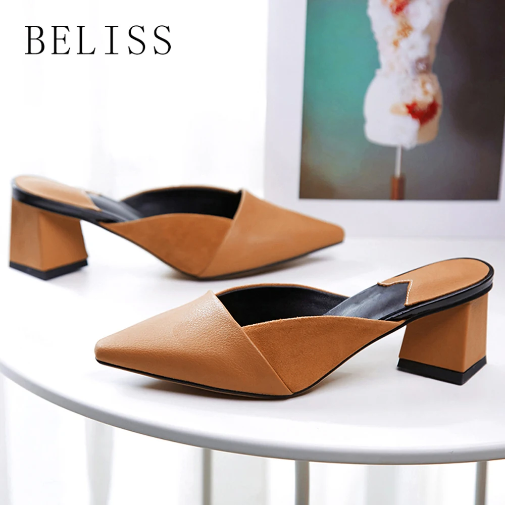 BELISS sandals slippers pointed toe half slippers female mules loafers shoes square heel fahion summer women shoes outside S24
BELISS sandals slippers pointed toe half slippers female mules loafers shoes square heel fahion summer women shoes outside S24