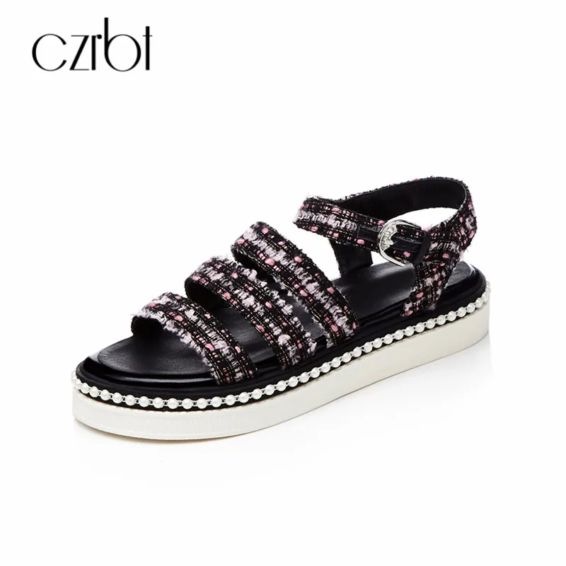 CZRBT 2018 Women Sandals Summer Hot Sale Open Toe Women Flat Shoes Ladies Casual Buckle Strap String Bead Flat Platform Shoes
CZRBT 2018 Women Sandals Summer Hot Sale Open Toe Women Flat Shoes Ladies Casual Buckle Strap String Bead Flat Platform Shoes