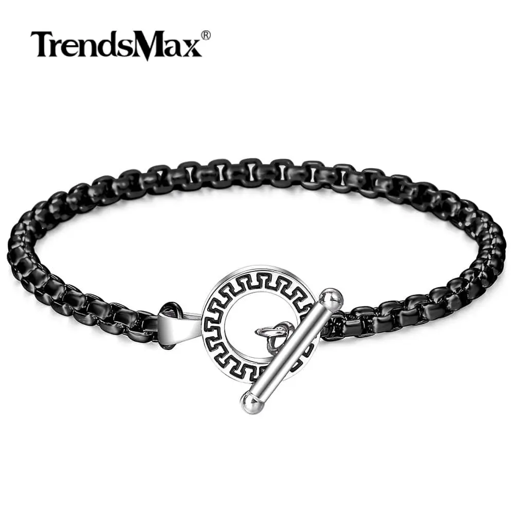 Stainless Steel Chain Bracelet for Mens Boys Wristband Bangles Black Lobster Clasp Surfer Bangles Male Jewelry Gift TBS00303
Stainless Steel Chain Bracelet for Mens Boys Wristband Bangles Black Lobster Clasp Surfer Bangles Male Jewelry Gift TBS00303