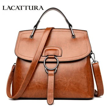 LACATTURA Women Vintage Shoulder Bag Famous Brand Design Lady Messenger Bags High Quality Leather Handbag Fashion Crossbody Bag
LACATTURA Women Vintage Shoulder Bag Famous Brand Design Lady Messenger Bags High Quality Leather Handbag Fashion Crossbody Bag