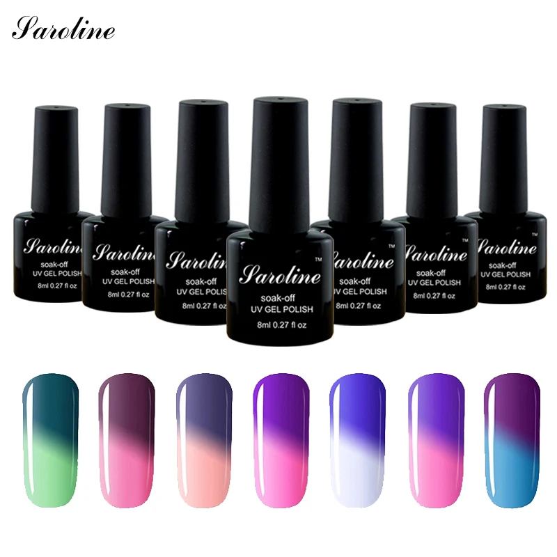Saroline Thermo UV Gel Hybrid Nail Gel Varnish Nail Art Set 8ML Soak Off Long Lasting Temperature Change Color Gel Nail Lacquers
Saroline Thermo UV Gel Hybrid Nail Gel Varnish Nail Art Set 8ML Soak Off Long Lasting Temperature Change Color Gel Nail Lacquers