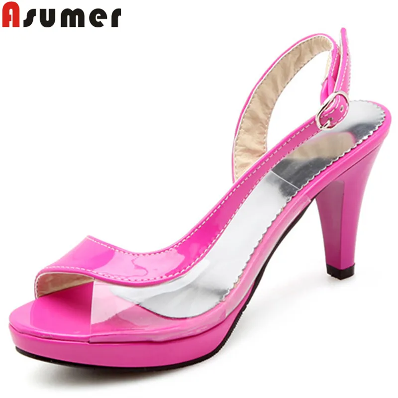ASUMER large size 34-45 fashion summer new shoes woman peep toe buckle high heels shoes women elegant prom sandals women 2019
ASUMER large size 34-45 fashion summer new shoes woman peep toe buckle high heels shoes women elegant prom sandals women 2019