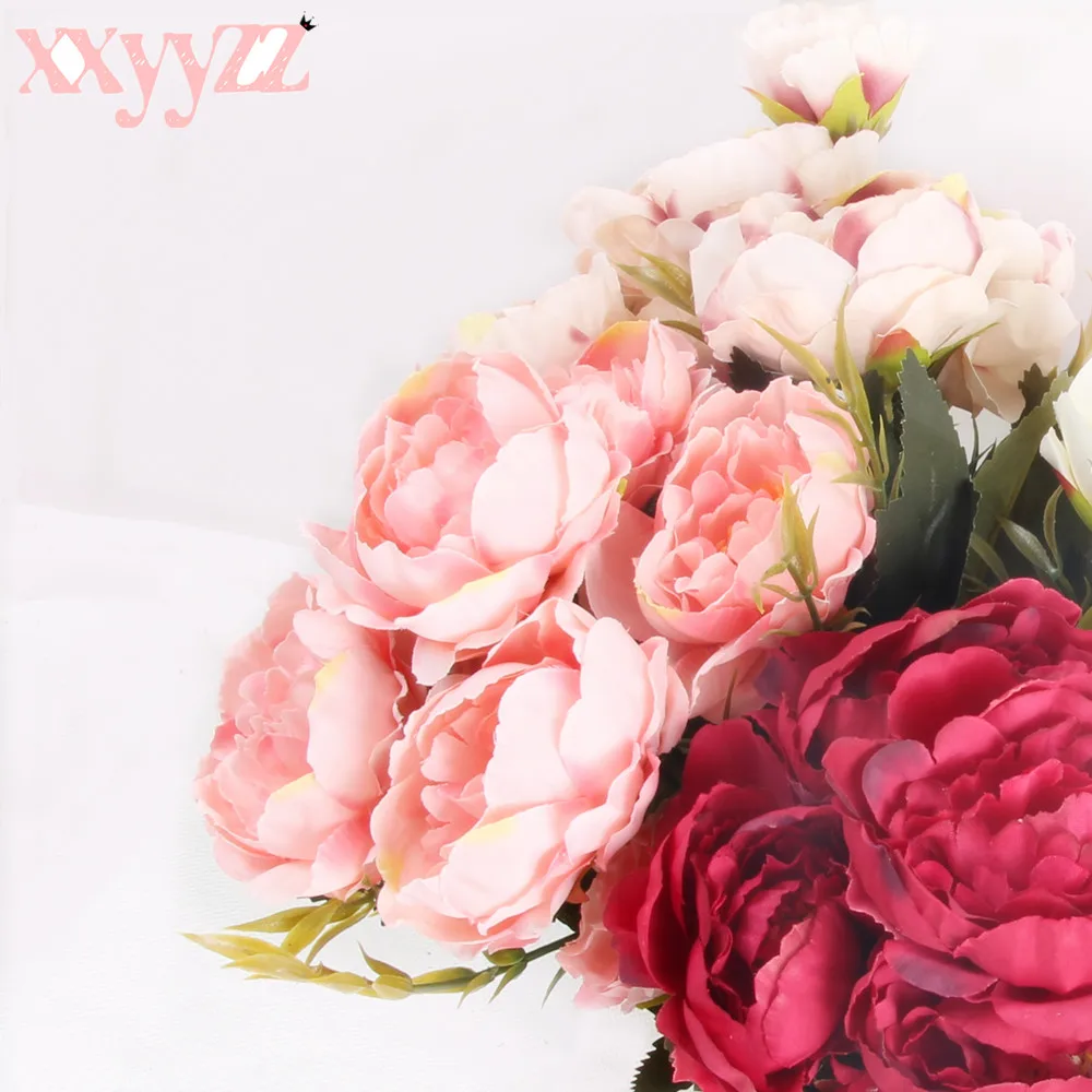 XXYYZZ High Quality Silk Flower European 1 Bouquet Artificial Flowers Fall Vivid Peony Fake Leaf Wedding Home Party Decoration
XXYYZZ High Quality Silk Flower European 1 Bouquet Artificial Flowers Fall Vivid Peony Fake Leaf Wedding Home Party Decoration
