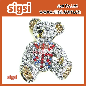 teddy bear sparkly brooch hot selling wholesale decorative rhinestone brooch pin for gift
teddy bear sparkly brooch hot selling wholesale decorative rhinestone brooch pin for gift