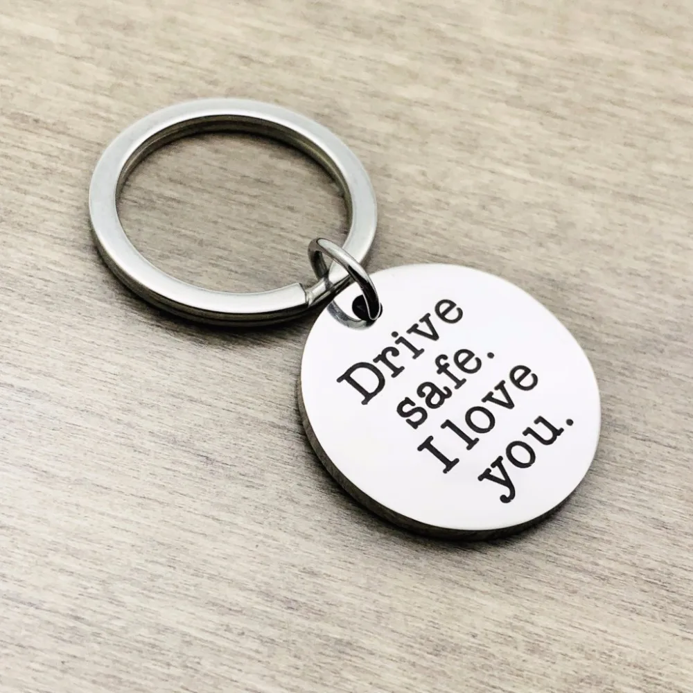 Drive Save I Love Metal Stainless Steel Round Fashion Temperament Key Ring Popular Jewelry Jift
Drive Save I Love Metal Stainless Steel Round Fashion Temperament Key Ring Popular Jewelry Jift