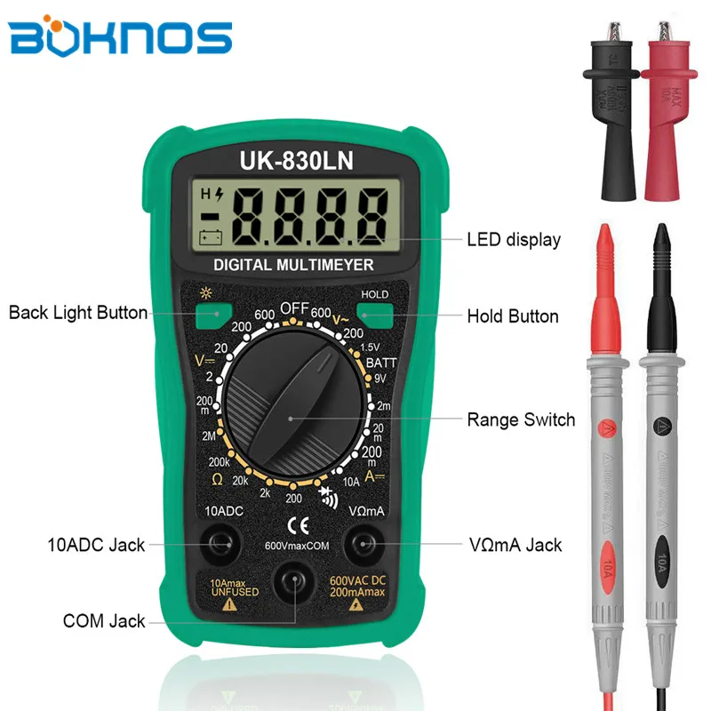 Multimeter AC/DC Digital Multimeter Professional Tester Meter Voltmeter Ohm Portable Voltage meter LCD Display Meter Tester
Multimeter AC/DC Digital Multimeter Professional Tester Meter Voltmeter Ohm Portable Voltage meter LCD Display Meter Tester
