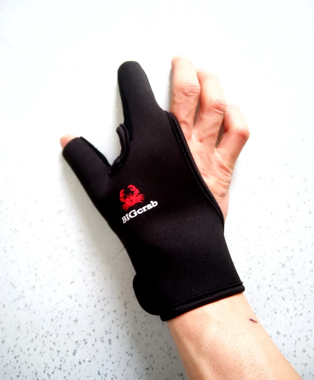 CapsA Fishing Gloves Professional Neoprene Anti-Slip Fishing Gloves Single-Finger Fish Stall Glove Index Finger Protector