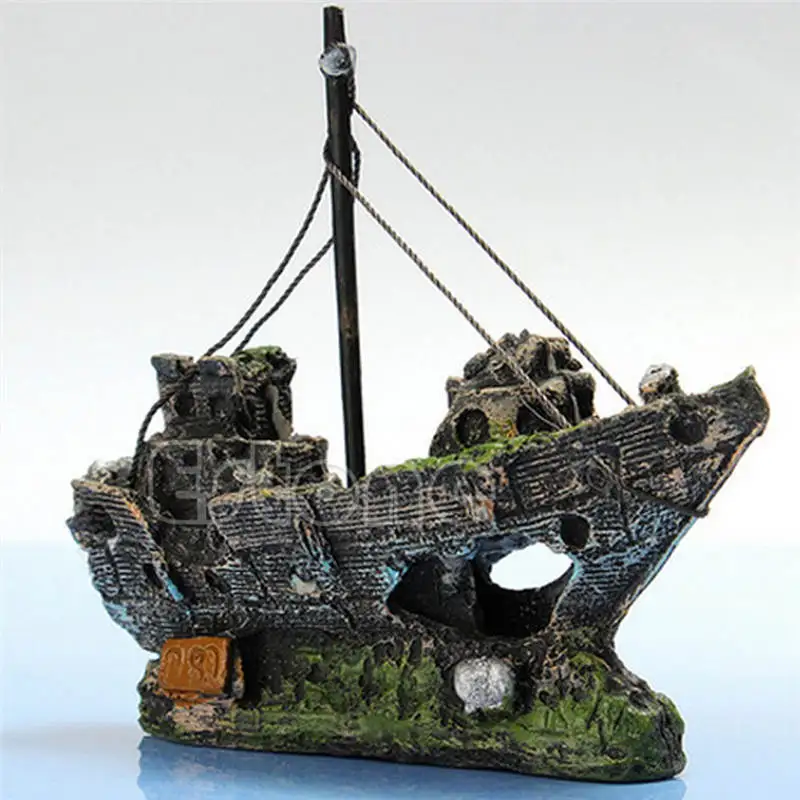 Wreck Sunk Ship Aquarium Ornament Sailing Boat Destroyer Fish Tank Cave Decor Resin Ornament Landscaping Decoration
Wreck Sunk Ship Aquarium Ornament Sailing Boat Destroyer Fish Tank Cave Decor Resin Ornament Landscaping Decoration