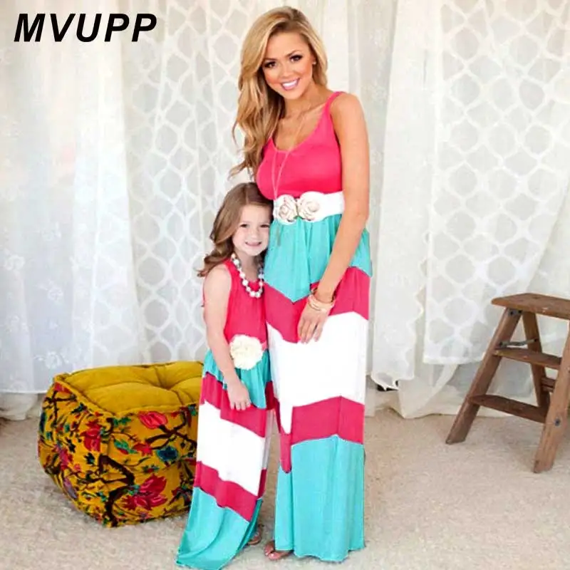 MVUPP mother daughter dresses family clothing striped patchwork sleeveless bohemia mommy and me baby clothes casual beach dress
MVUPP mother daughter dresses family clothing striped patchwork sleeveless bohemia mommy and me baby clothes casual beach dress