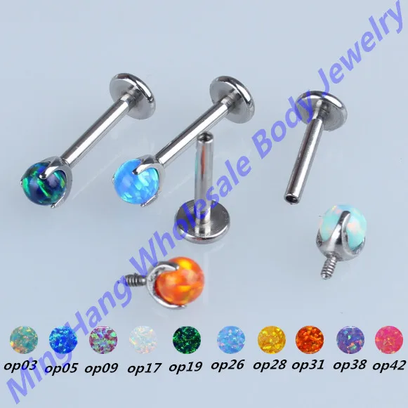 Internally Threaded 316L Surgical Stee Labret Lip Piercing Ear Cartilage Helix Tragus Stud Body Jewelry Mixed 10 Color Opal Ball
Internally Threaded 316L Surgical Stee Labret Lip Piercing Ear Cartilage Helix Tragus Stud Body Jewelry Mixed 10 Color Opal Ball