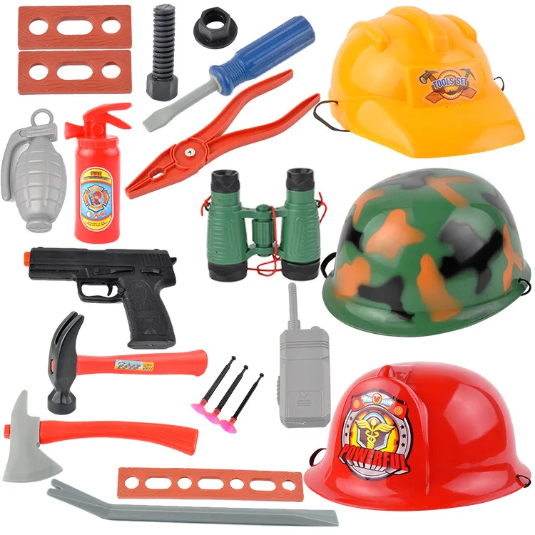 children pretend play toys set Role play firefighters/soldiers/engineer Imitation game props Baby cognitive toy gift of kids
children pretend play toys set Role play firefighters/soldiers/engineer Imitation game props Baby cognitive toy gift of kids