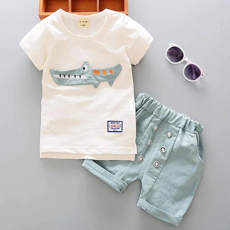 Newborn Baby Boy Clothes Set Summer Children Boy Kids Tracksuit Cotton Bebe Boy 2Pcs Clothing Set Cartoon Crocodile T-shirt+Pant
Newborn Baby Boy Clothes Set Summer Children Boy Kids Tracksuit Cotton Bebe Boy 2Pcs Clothing Set Cartoon Crocodile T-shirt+Pant