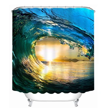 MYRU 3D Print Waterproof Sea Wave Shower Curtains Bath Products Bathroom Decor with Hooks
MYRU 3D Print Waterproof Sea Wave Shower Curtains Bath Products Bathroom Decor with Hooks