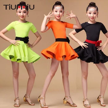 2018 Girls Latin Dance Costumes 3 Colors Children Solid Latin Dancer Apparel with Belt Kids Competition Dancing Clothes Dresses
2018 Girls Latin Dance Costumes 3 Colors Children Solid Latin Dancer Apparel with Belt Kids Competition Dancing Clothes Dresses