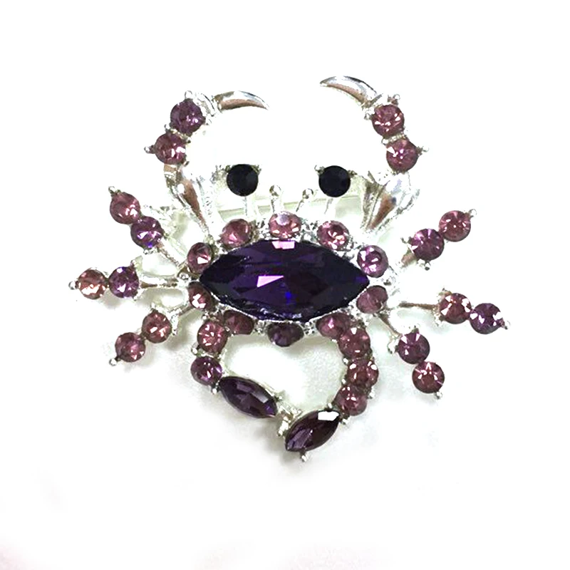 20pcs/lot free shipping Wholesale Cute Purple Crystal Rhinestone Crab Animal Brooch Pin
20pcs/lot free shipping Wholesale Cute Purple Crystal Rhinestone Crab Animal Brooch Pin