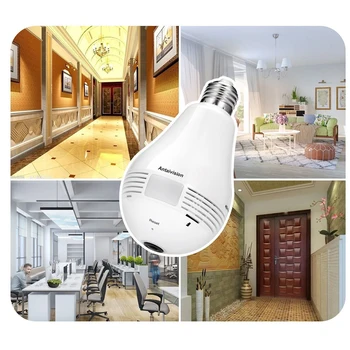 1pc Panoramic 3D Wifi Camera Lamp Mini Bulb APP Remote Control Surveillance Fisheye HD Night Vision Two Way Audio Smart Home
1pc Panoramic 3D Wifi Camera Lamp Mini Bulb APP Remote Control Surveillance Fisheye HD Night Vision Two Way Audio Smart Home