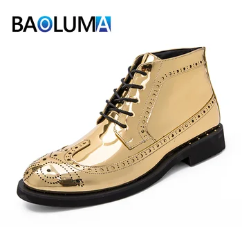 Men's Dress Boots Business Men Boots Autumn Winter Leather Men Shoes Comfortable Wedding Party Ankle Boots Golden Casual Shoes
Men's Dress Boots Business Men Boots Autumn Winter Leather Men Shoes Comfortable Wedding Party Ankle Boots Golden Casual Shoes