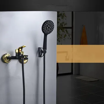 Shower Faucet Black Brass Bathroom Bathtub Faucet Hand Shower Conversion Spray Head Set Wall Mounted Shower Bathroom Mixer Tap
Shower Faucet Black Brass Bathroom Bathtub Faucet Hand Shower Conversion Spray Head Set Wall Mounted Shower Bathroom Mixer Tap