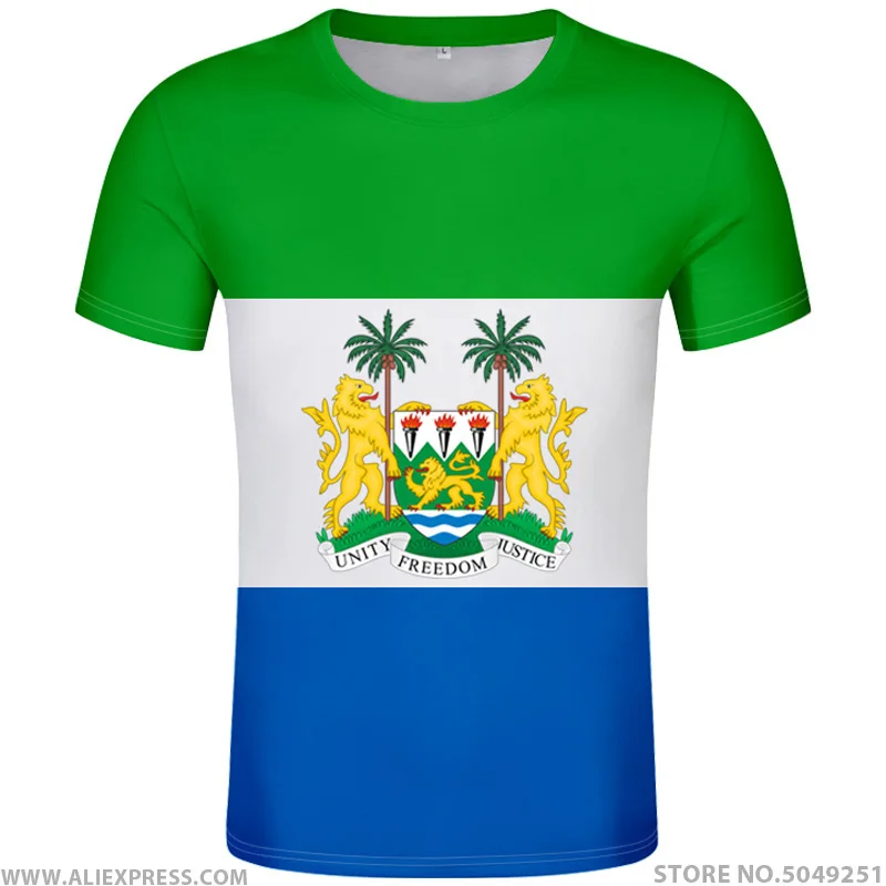 SIERRA LEONE t shirt diy free custom name number sle T-Shirt nation flag sl republic leonean country college print photo clothes
SIERRA LEONE t shirt diy free custom name number sle T-Shirt nation flag sl republic leonean country college print photo clothes