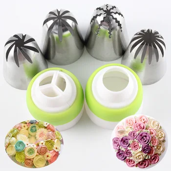 6Pcs Icing Piping Tips Sets Pastry Nozzles Coupler Stainless Steel Rose Cream Cupcake Decorating Kitchen Baking Pastry Tools
6Pcs Icing Piping Tips Sets Pastry Nozzles Coupler Stainless Steel Rose Cream Cupcake Decorating Kitchen Baking Pastry Tools