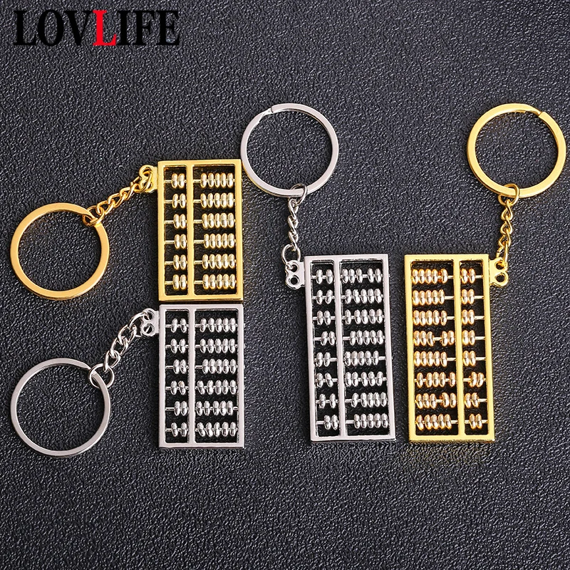 Chinese Abacus Keychain 6/8 Columns Stainless Steel Gold/Silver Color Key Chains Creative Calculator Tool Keyring Car Key Holder
Chinese Abacus Keychain 6/8 Columns Stainless Steel Gold/Silver Color Key Chains Creative Calculator Tool Keyring Car Key Holder