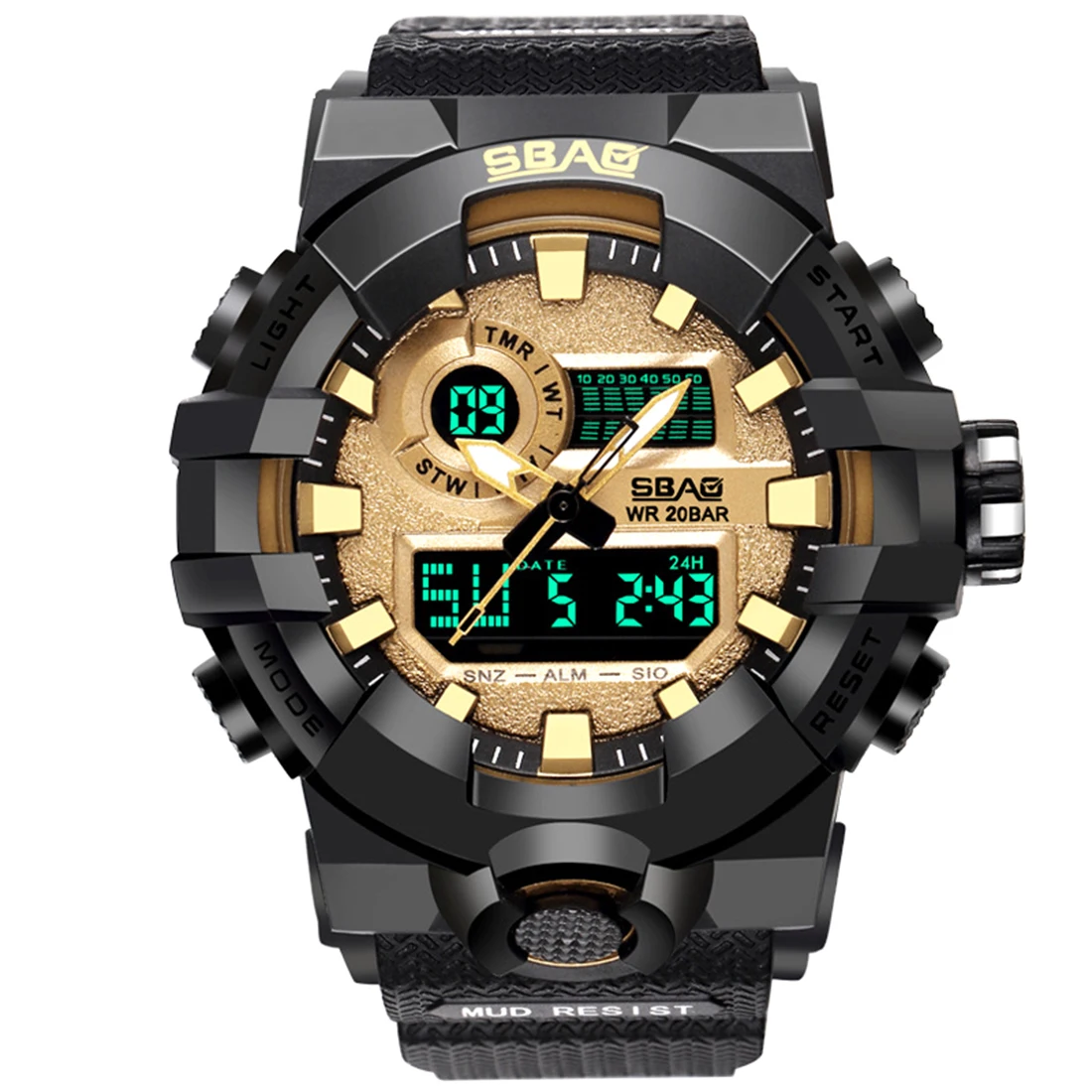 2018 Men'S Large Watch Military Style Quartz Analog Wrsitwatch Digital Male Watch Led Display Dual Time Fashion Sport Watches
2018 Men'S Large Watch Military Style Quartz Analog Wrsitwatch Digital Male Watch Led Display Dual Time Fashion Sport Watches