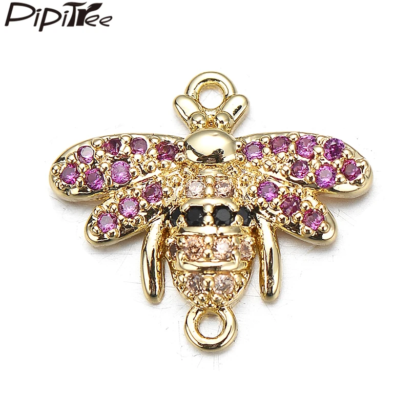 Pipitree 3pcs Wholesale Copper Micro Paved CZ Zircon Insect Bee Charms Accessories for Jewelry Making Charm Bracelet Beads DIY
Pipitree 3pcs Wholesale Copper Micro Paved CZ Zircon Insect Bee Charms Accessories for Jewelry Making Charm Bracelet Beads DIY