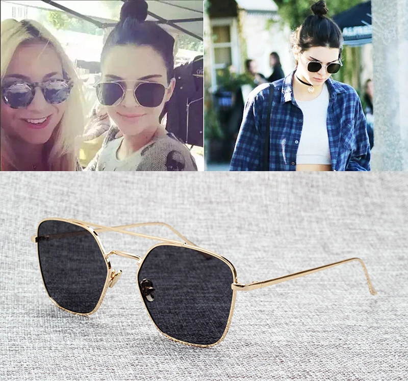2016 New Fashion Kendall Jenner Style Square Aviator Sunglasses Women Brand Design Sun Glasses UV400 Oculos De Sol Feminino 8224
2016 New Fashion Kendall Jenner Style Square Aviator Sunglasses Women Brand Design Sun Glasses UV400 Oculos De Sol Feminino 8224