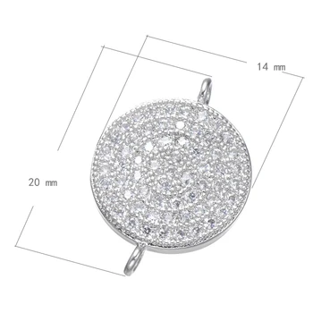 Retail Copper Jewelry Connectors Rhodium Plated Micro Pave Round Clear Cubic Zirconia Connector 5pcs/Lot Wholesale
Retail Copper Jewelry Connectors Rhodium Plated Micro Pave Round Clear Cubic Zirconia Connector 5pcs/Lot Wholesale
