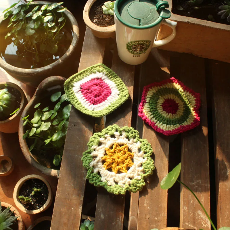 Crochet Coasters Handmade Table Mat Mori Doilies Cup Pad shooting props Flower Decoration
Crochet Coasters Handmade Table Mat Mori Doilies Cup Pad shooting props Flower Decoration