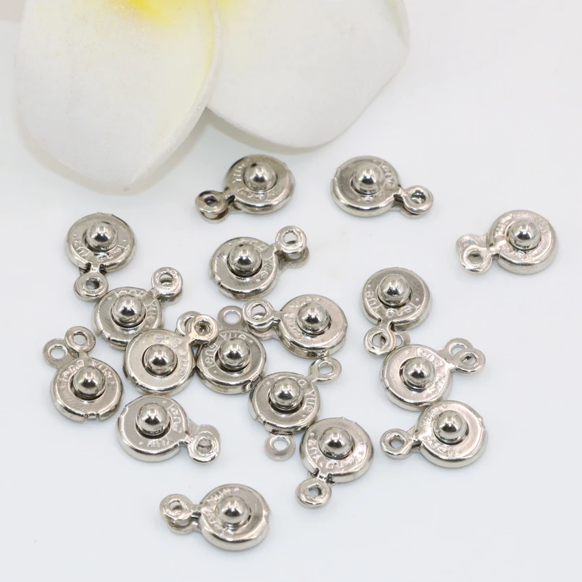 Фото Free shipping wholesale price 50pcs silver-color 7mm round clasps hooks accessories fit diy necklace&ampbracelets findings B2857 | Украшения