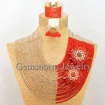 Fantastic Dubai Gold Wedding Jewelry Set Red African Beads Full Jewelry Necklace Set 2017 Free Shipping WB401 
Fantastic Dubai Gold Wedding Jewelry Set Red African Beads Full Jewelry Necklace Set 2017 Free Shipping WB401