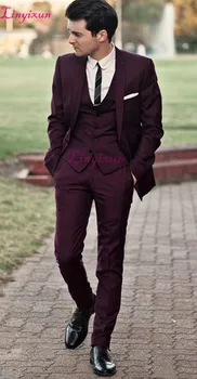 Linyixun Handsome Burgundy Wedding Tuxedos Slim Fit Suits For Men Cheap Jacket Vest And Pants Groom Suit Three Pieces Prom Suits
Linyixun Handsome Burgundy Wedding Tuxedos Slim Fit Suits For Men Cheap Jacket Vest And Pants Groom Suit Three Pieces Prom Suits
