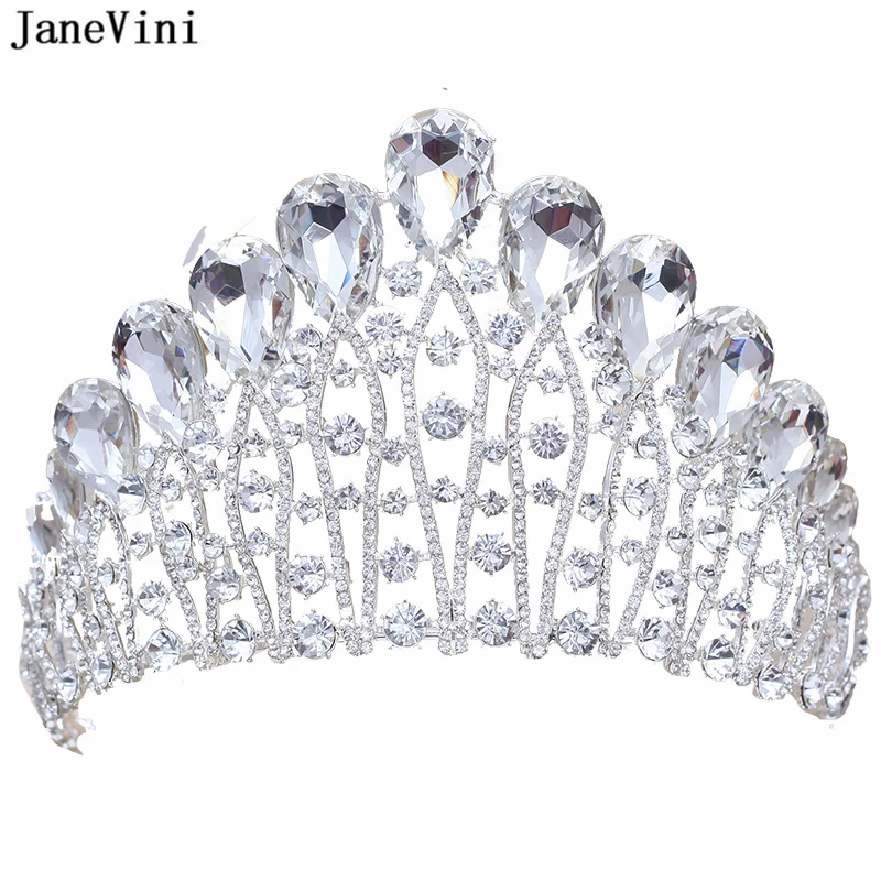 JaneVini Luxury Rhinestone White Wedding Crowns Princess Pageant Headband Bridal Jewelry Tiaras Fashion Wedding Hair Accessories
JaneVini Luxury Rhinestone White Wedding Crowns Princess Pageant Headband Bridal Jewelry Tiaras Fashion Wedding Hair Accessories
